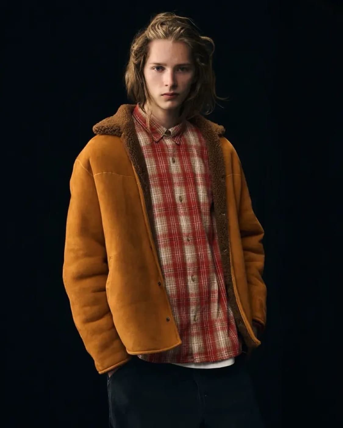 아프레쎄 빈티지 코튼 실크 넵 트윌 셔츠 레드 2사이즈 상품이미지5