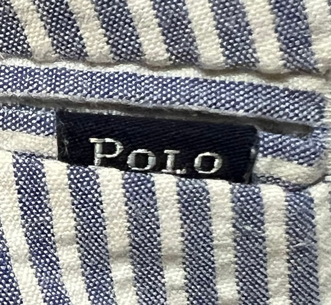 POLO 폴로 스컬 해골자수 시어서커 스트라이프 반바지 스판좋음 M 31 상품이미지3