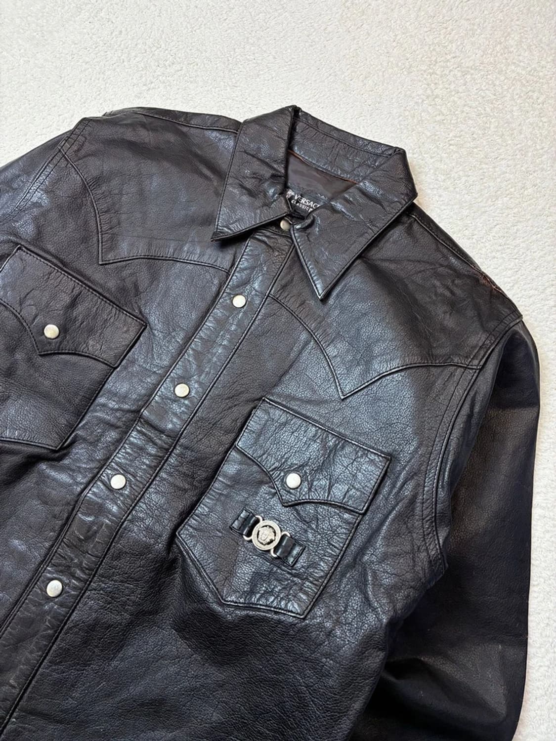 베르사체 90's OG 천연가죽 웨스턴 셔츠 자켓 PN5861 상품이미지2
