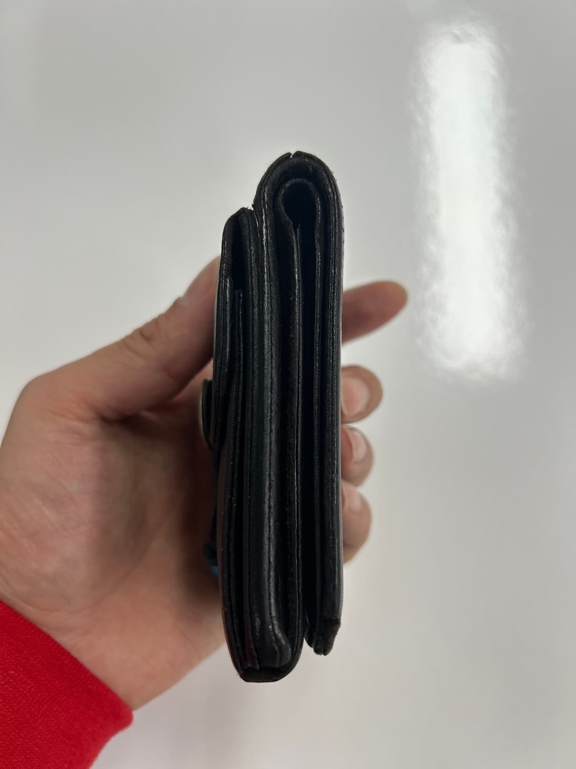 goros 고로스 새들레더 블랙 콘초 반지갑 상품이미지3