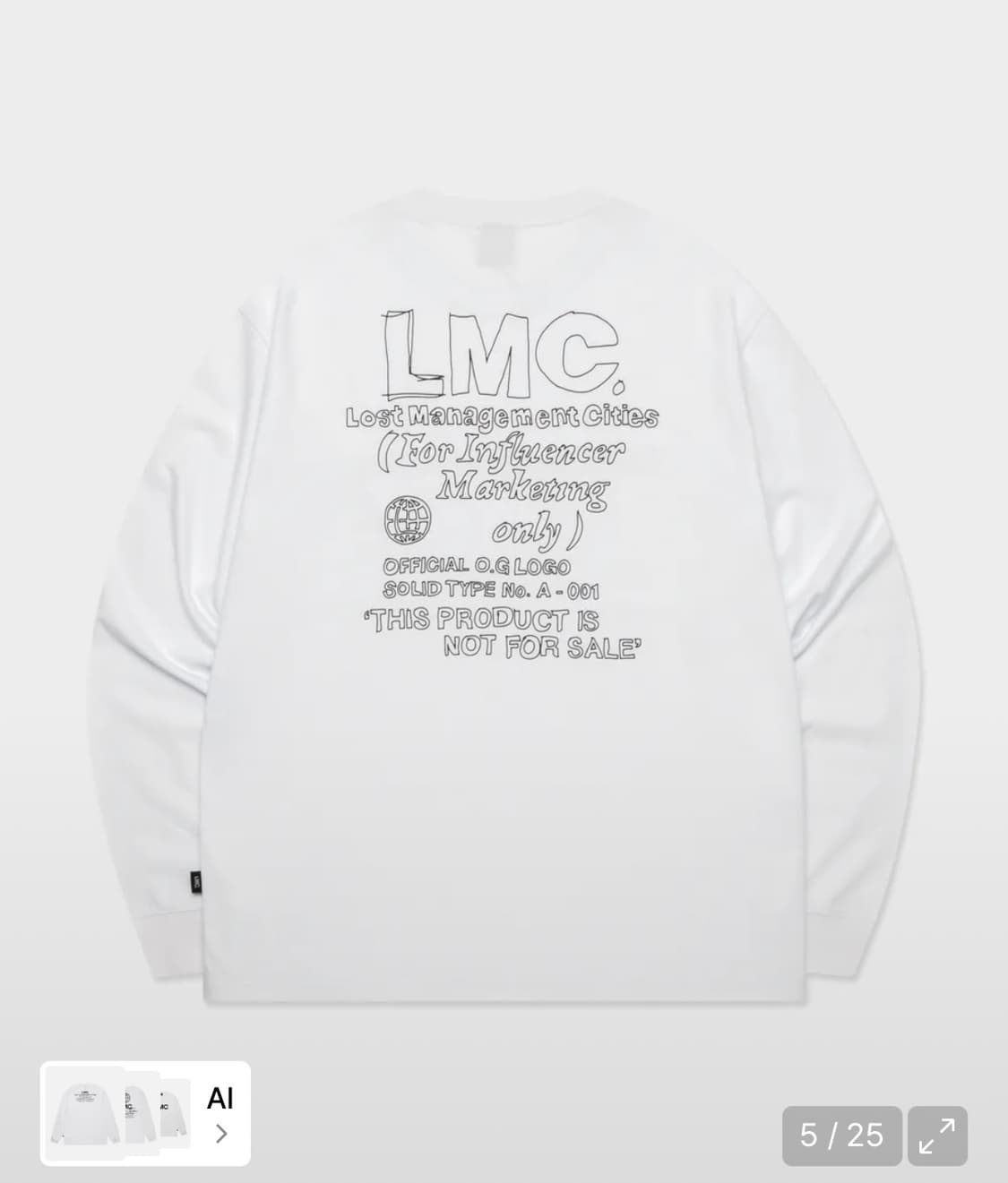 lmc 롱슬리브 새상품 판매합니다. 상품이미지2