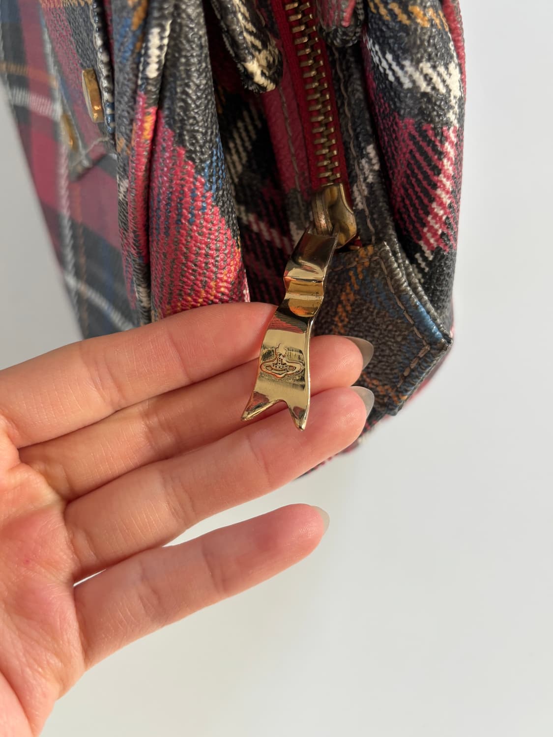 Vivienne Westwood 비비안웨스트우드 타탄 체크 핸드백 상품이미지4