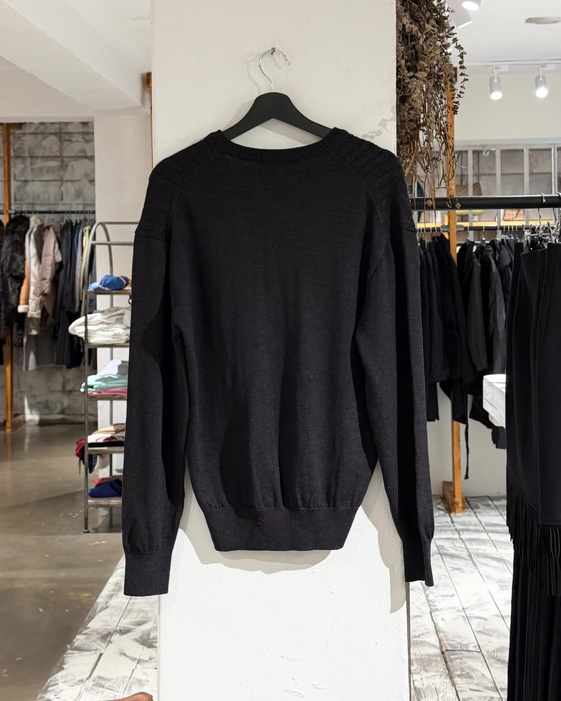 크리스찬 디올 스포츠 블랙 루즈핏 브이넥 케이블 니트 상품이미지6