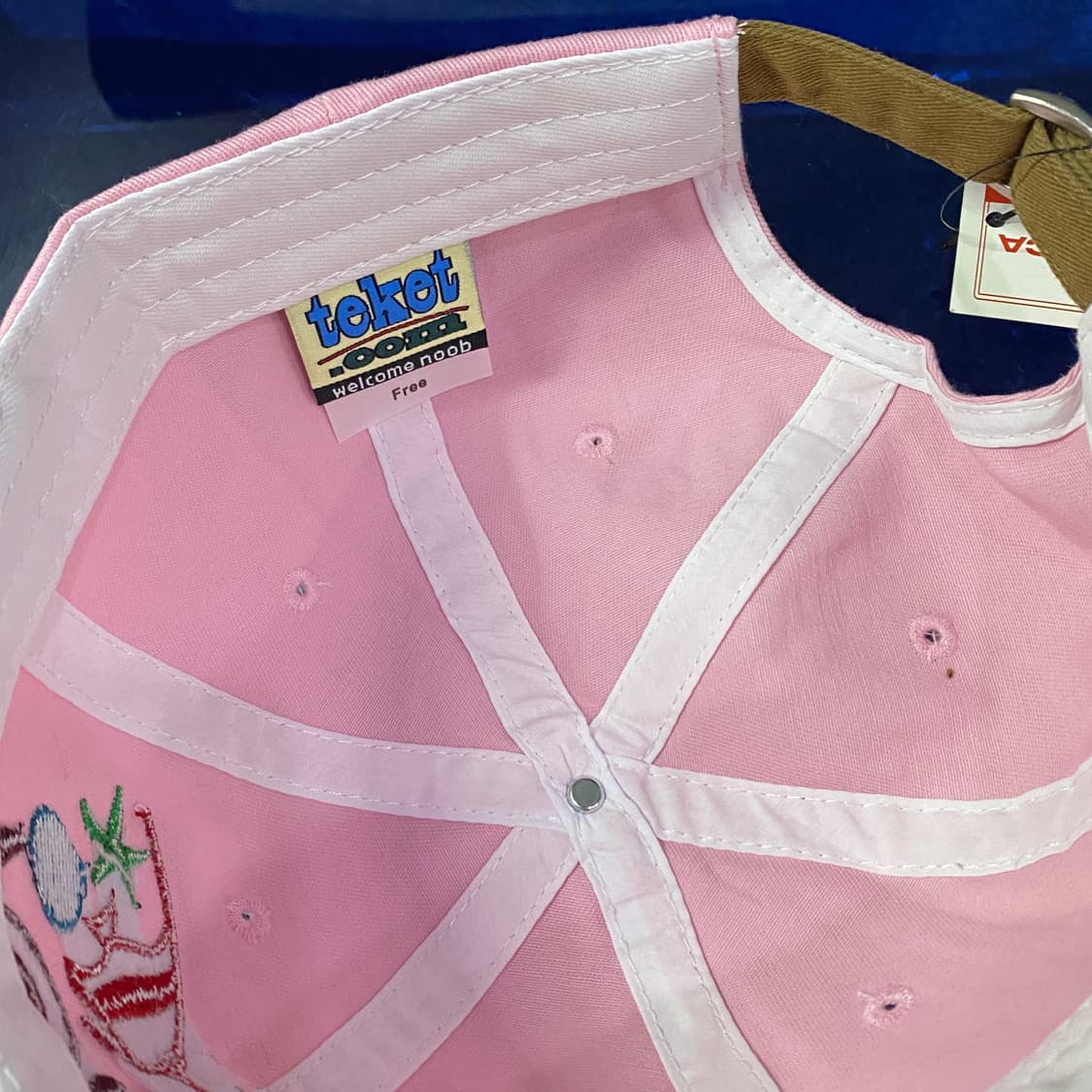 테켓 빅로고 투톤 볼캡 B3144 상품이미지4