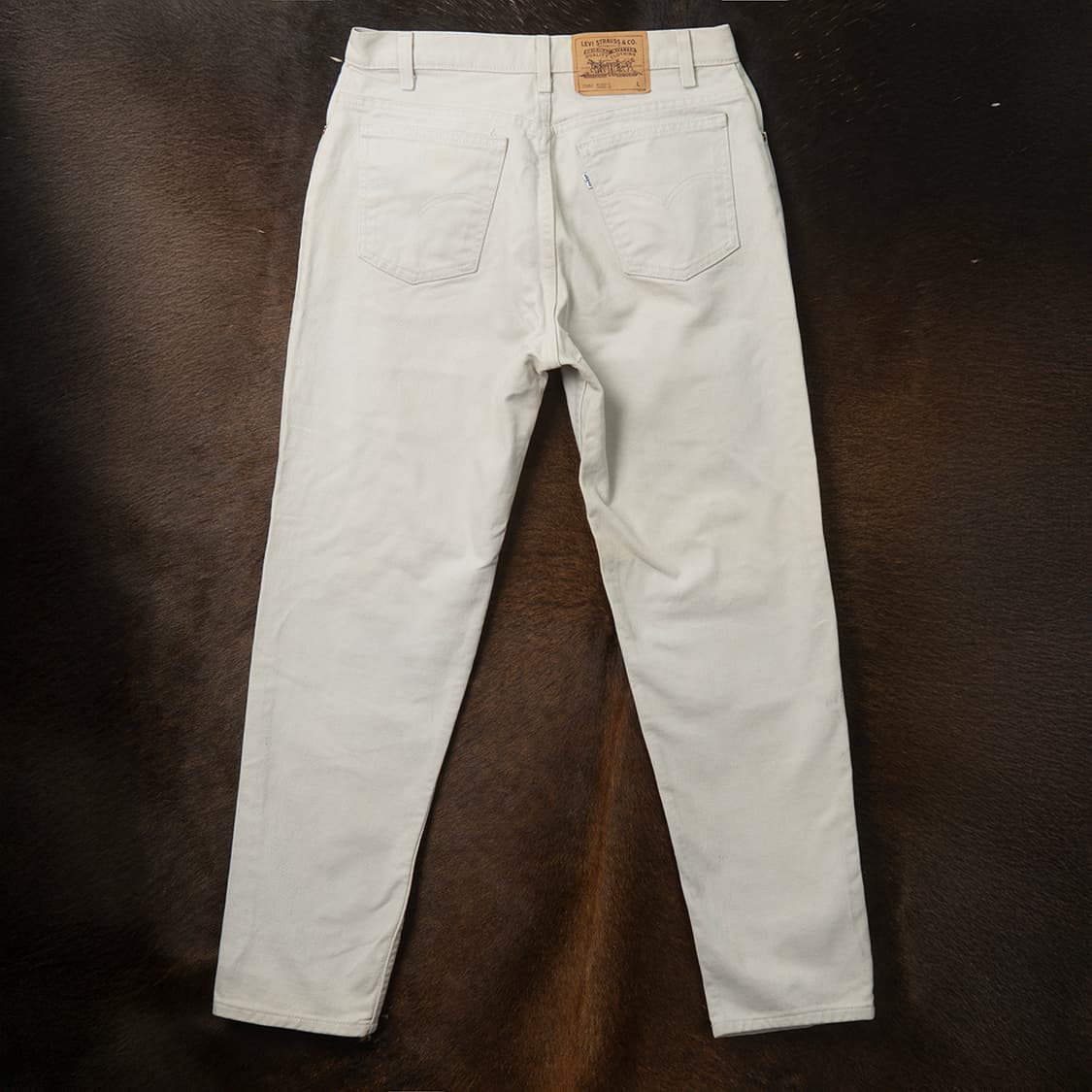 [31] 90s 리바이스 951 릴렉스드 핏 테이퍼드 레그 데님팬츠 크림 상품이미지4