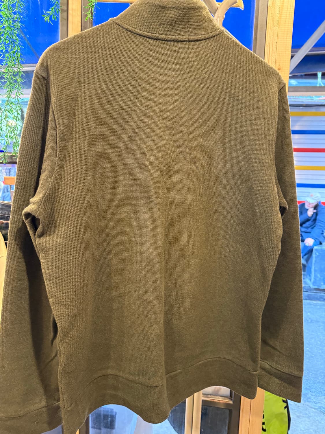 폴로 랄프로렌 그레이포니 카키 반집업 니트 상품이미지4