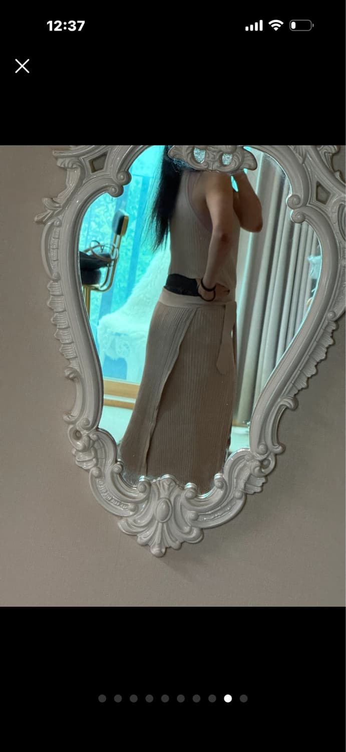 헬무트 랭 비스코스혼방 나트랩 원피스  L 상품이미지6