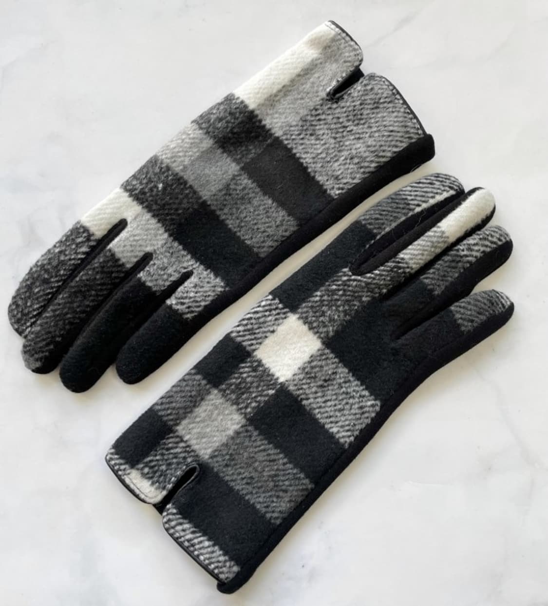 여성용 그레이 체크 장갑 2번 (새상품) 상품이미지3