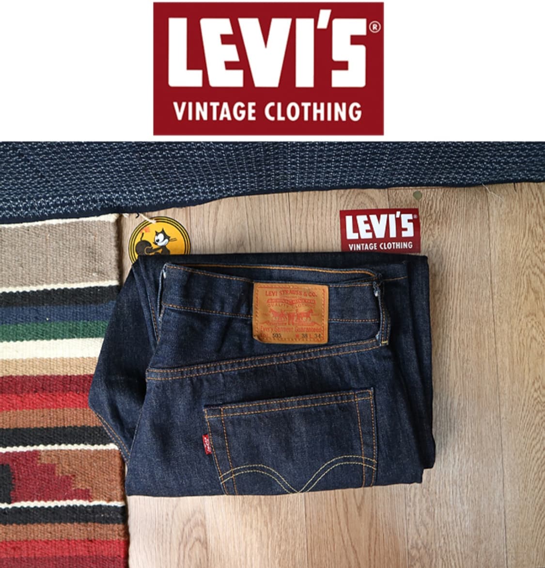 일본판 04S LEVIS 리바이스 503 진청 데님 38사이즈  상품이미지1