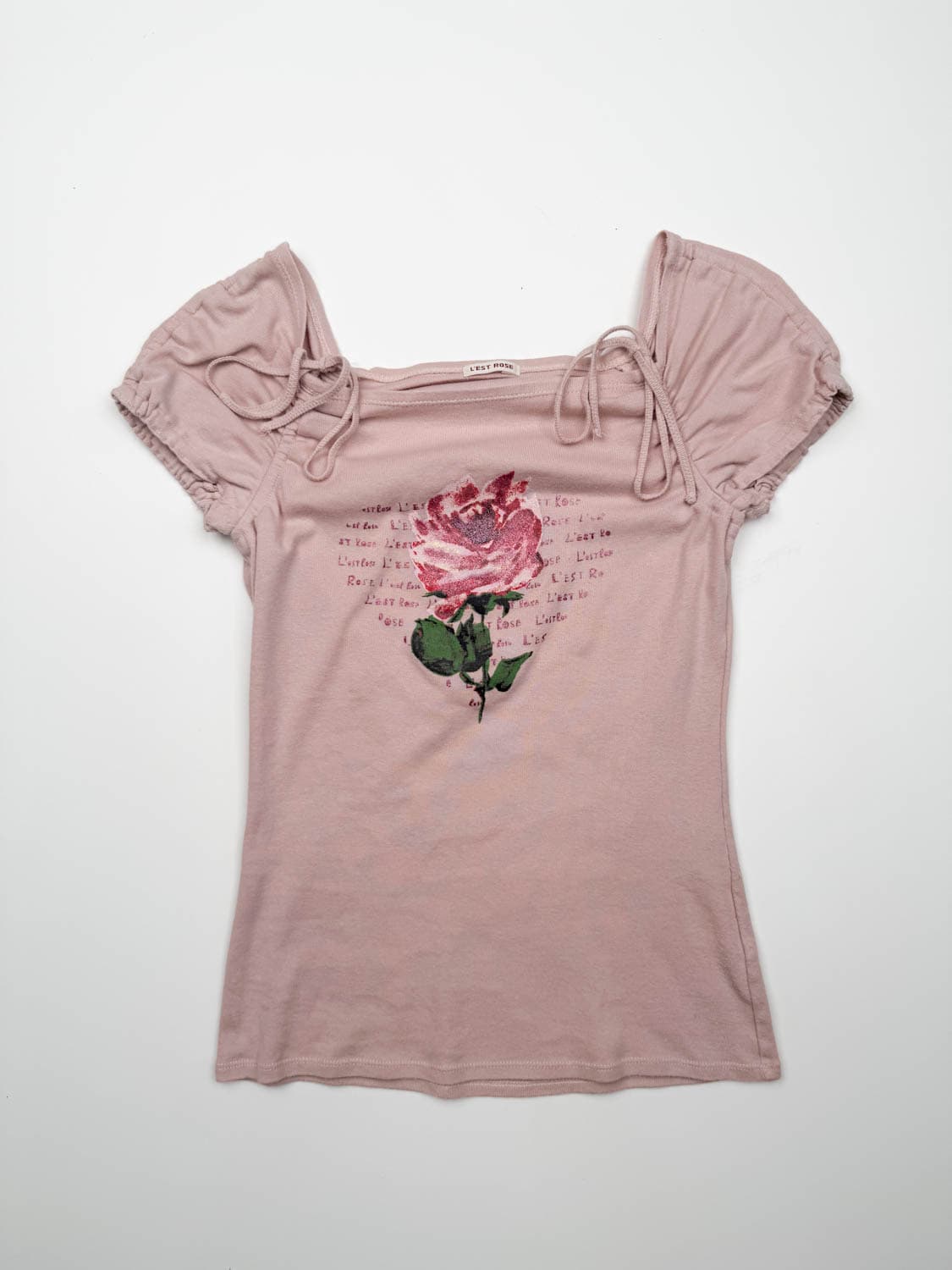L’EST ROSE 장미꽃 소매 셔링 반팔  상품이미지4