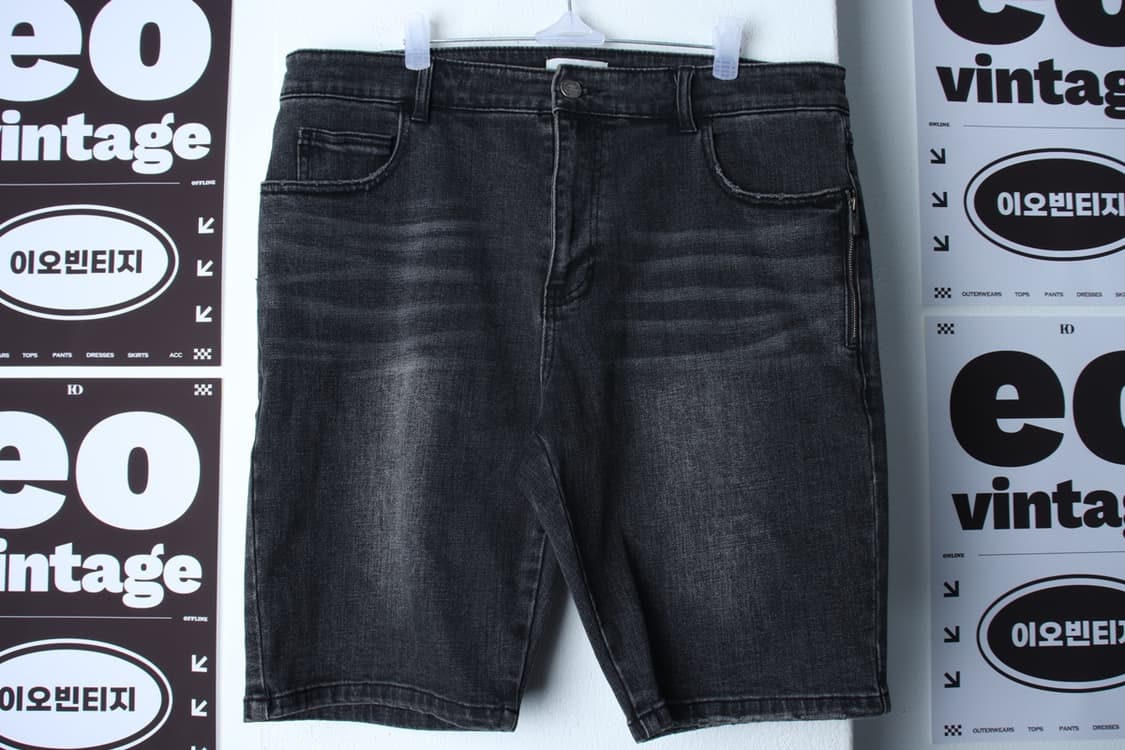 (2XL) 시스템 반바지 팬츠 빅사이즈 한섬 데님 흑청-P10134 상품이미지2