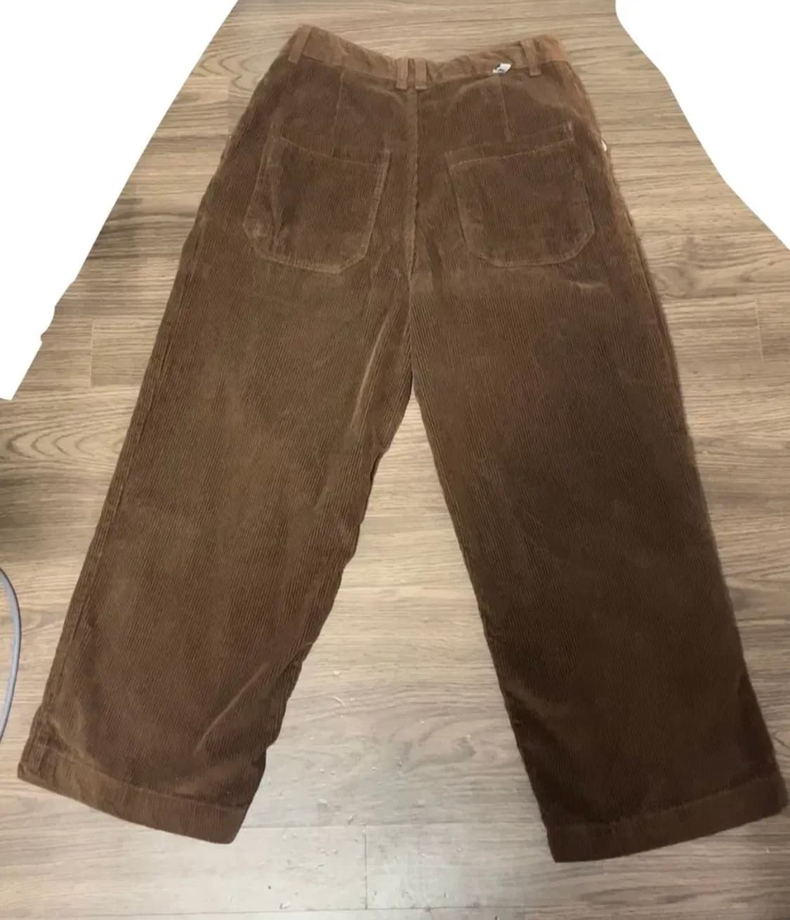 꼼파뇨 골덴 코듀로이 브라운 핀턱 와이드 팬츠 상품이미지2