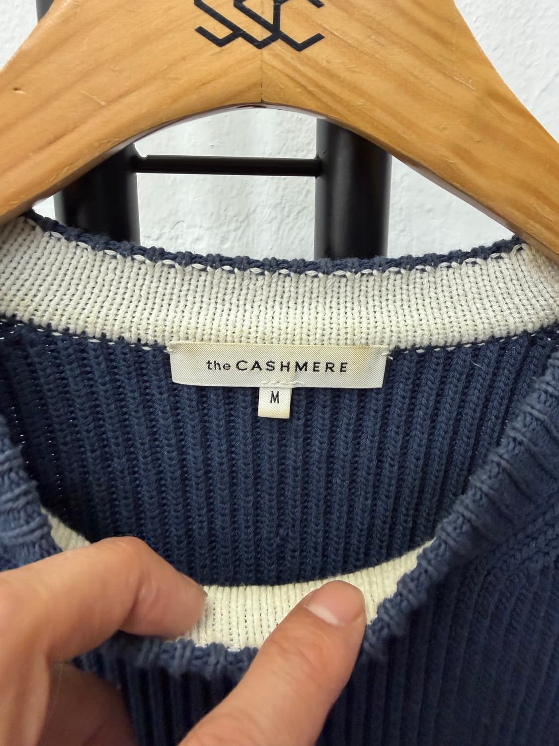 정품) 더캐시미어 한섬 루즈핏 사이드지퍼 골지 니트 M  상품이미지7