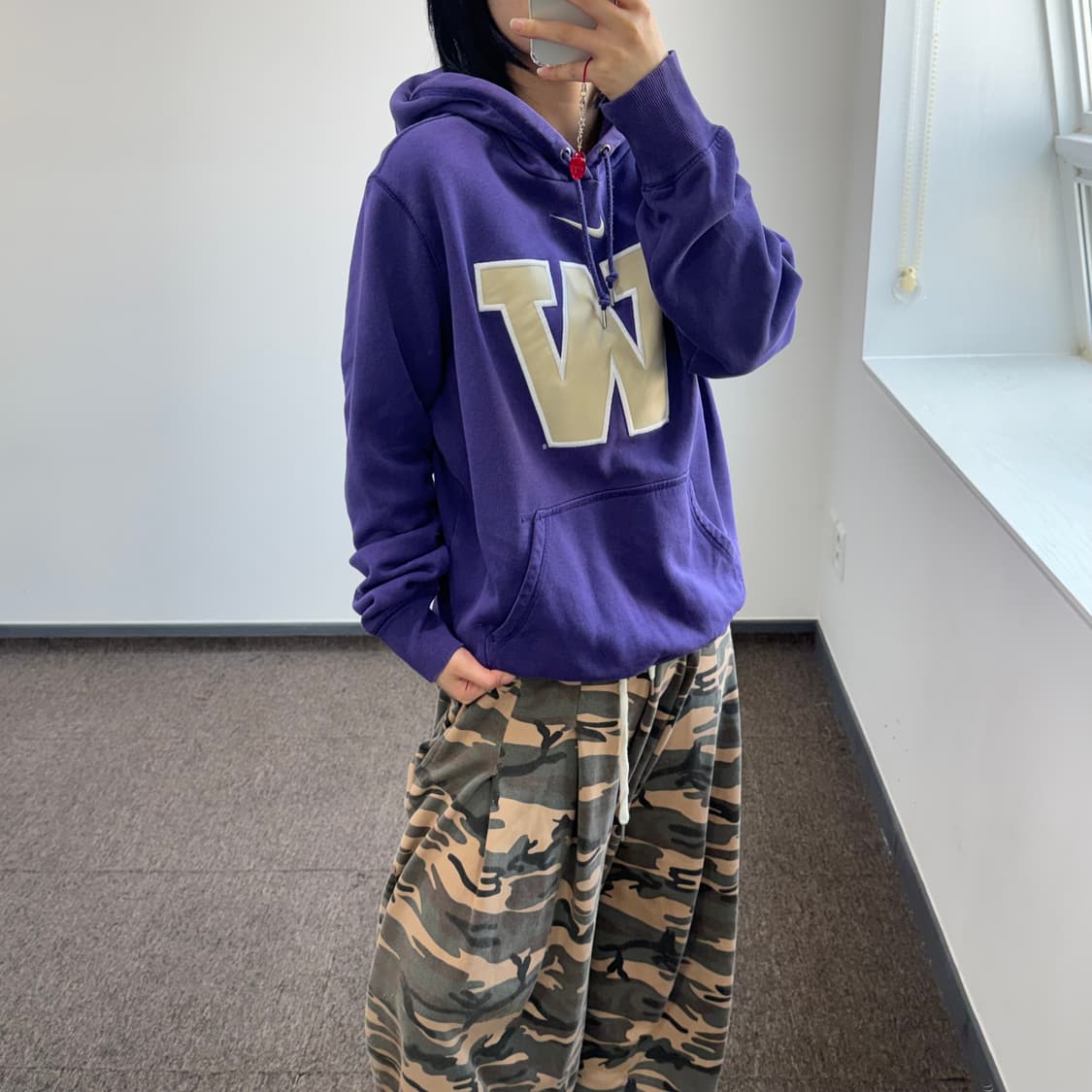 Nike 나이키 W로고 퍼플 후드티 상품이미지2