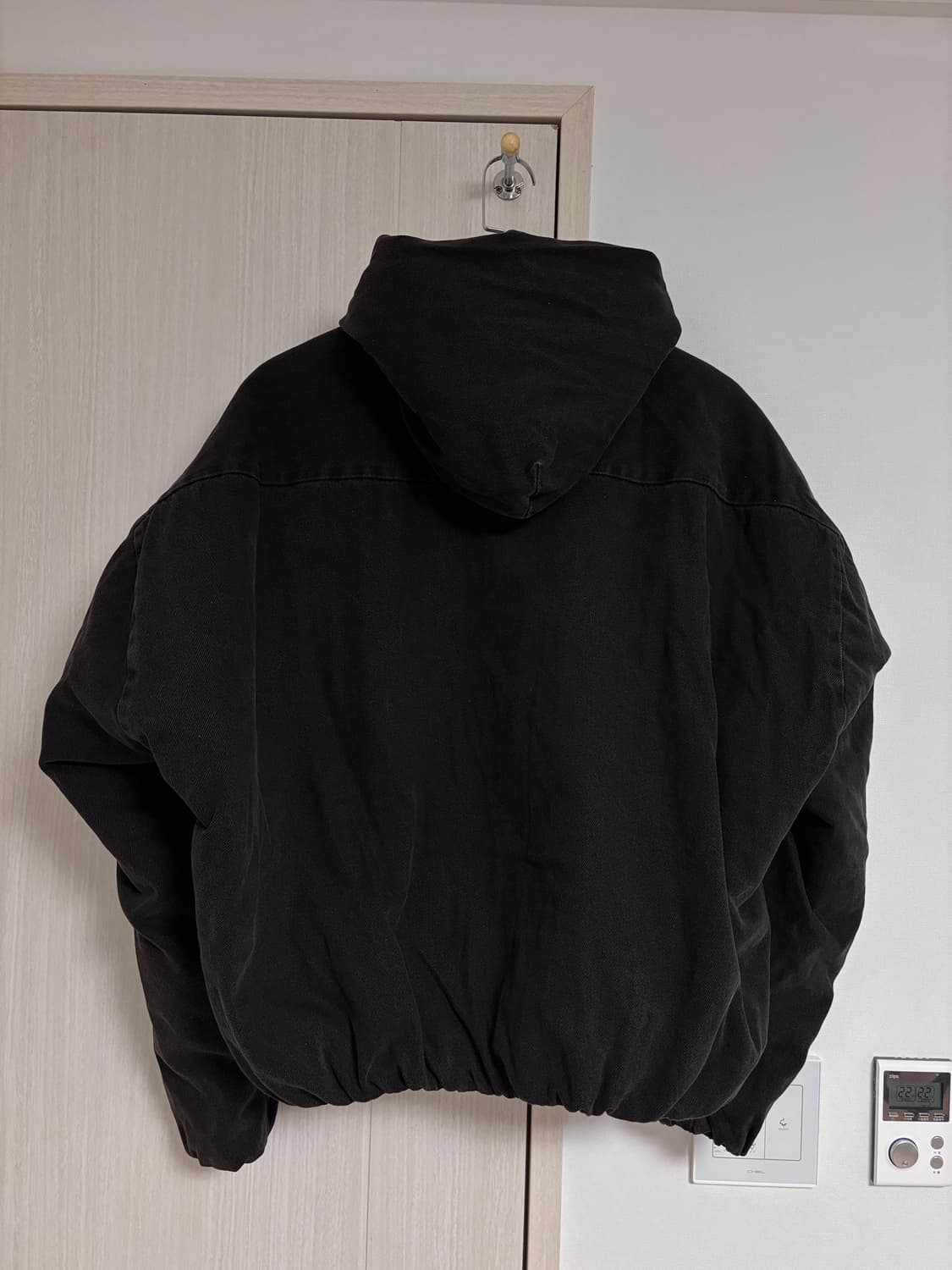 새상품) M 자라 오버핏 남성 데님 후드 패딩 점퍼 상품이미지4