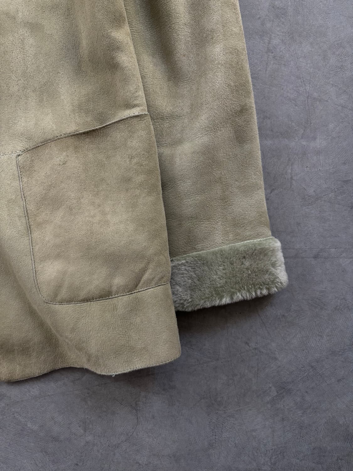 Burberry 버버리 퍼 안감 라이트 카키 시어링 자켓 상품이미지5