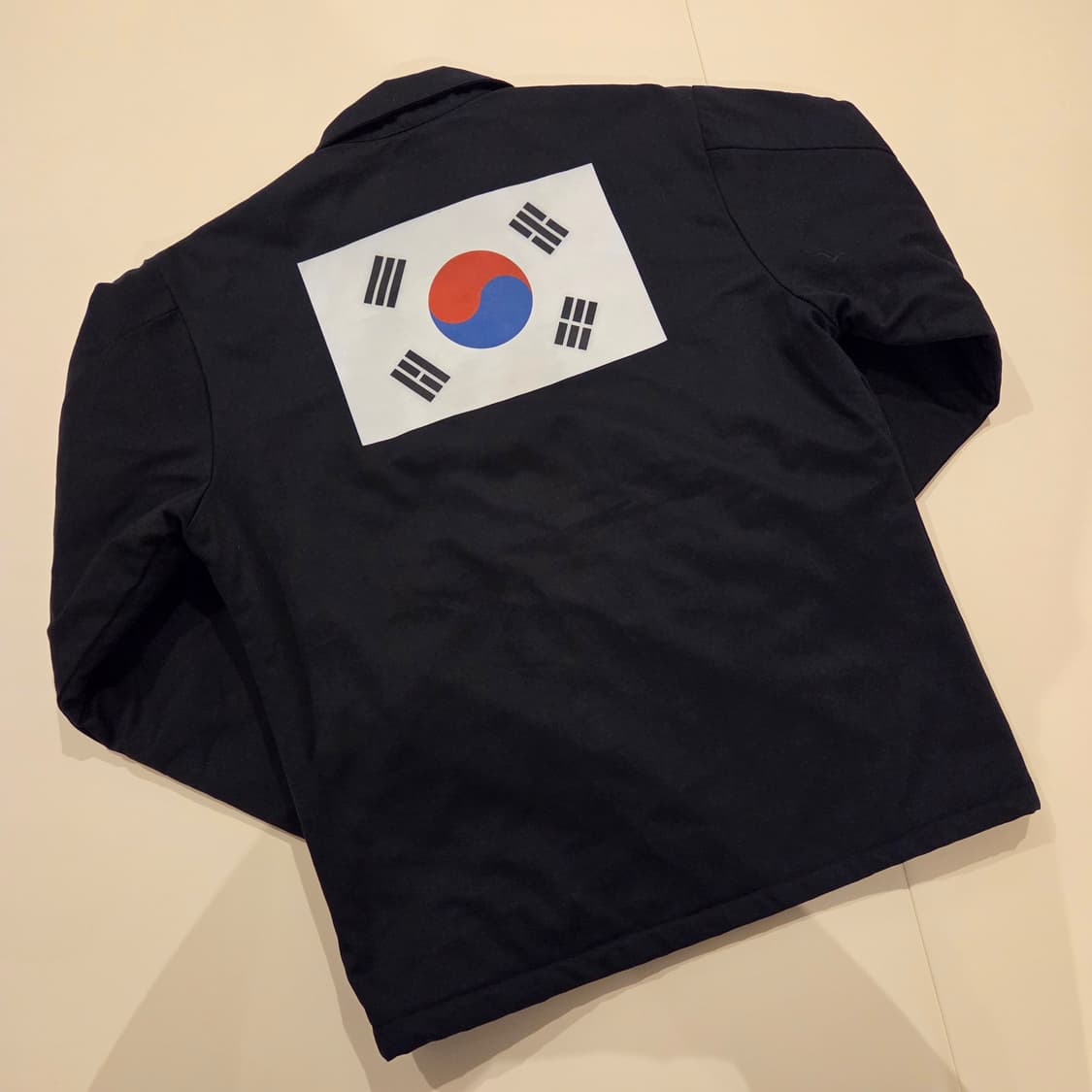 [M] 안티소셜소셜클럽 x 레드캡 태극기 워크 자켓 블랙 상품이미지2