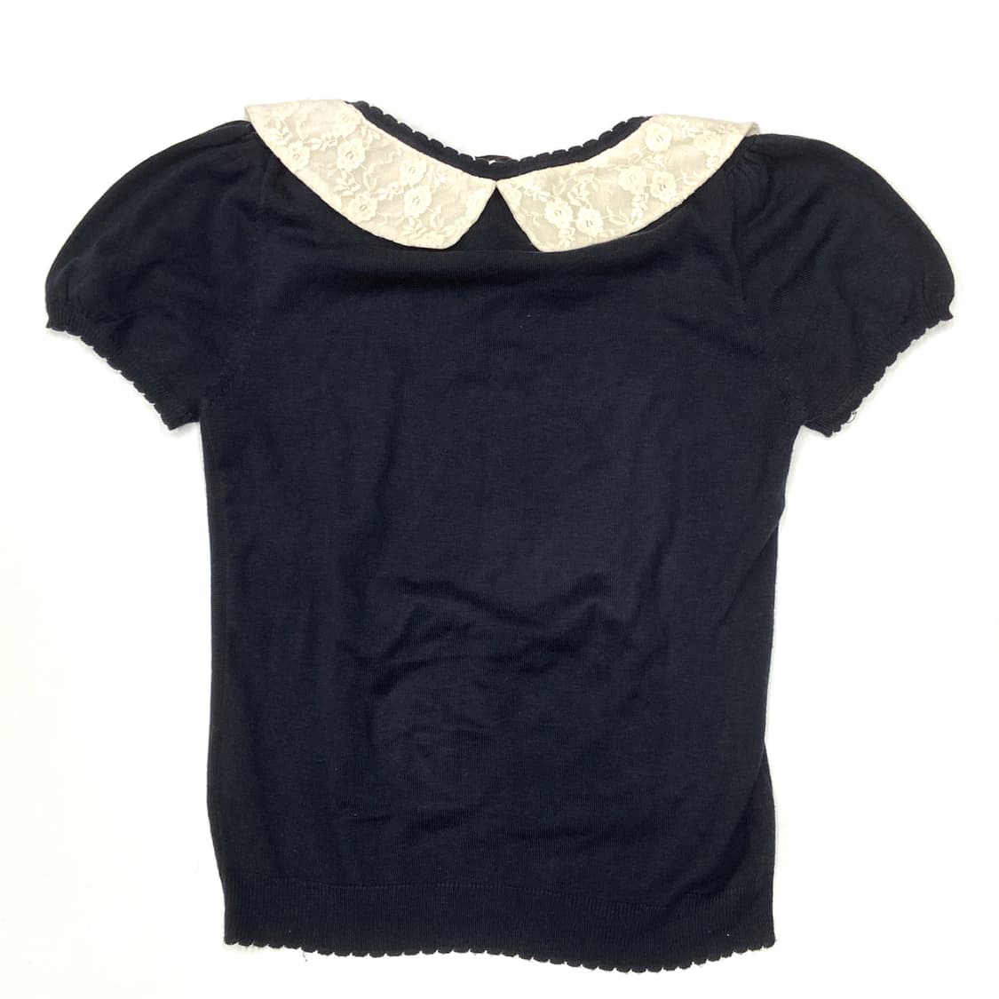 일본빈티지 아가일 반팔 니트 탑 상품이미지2