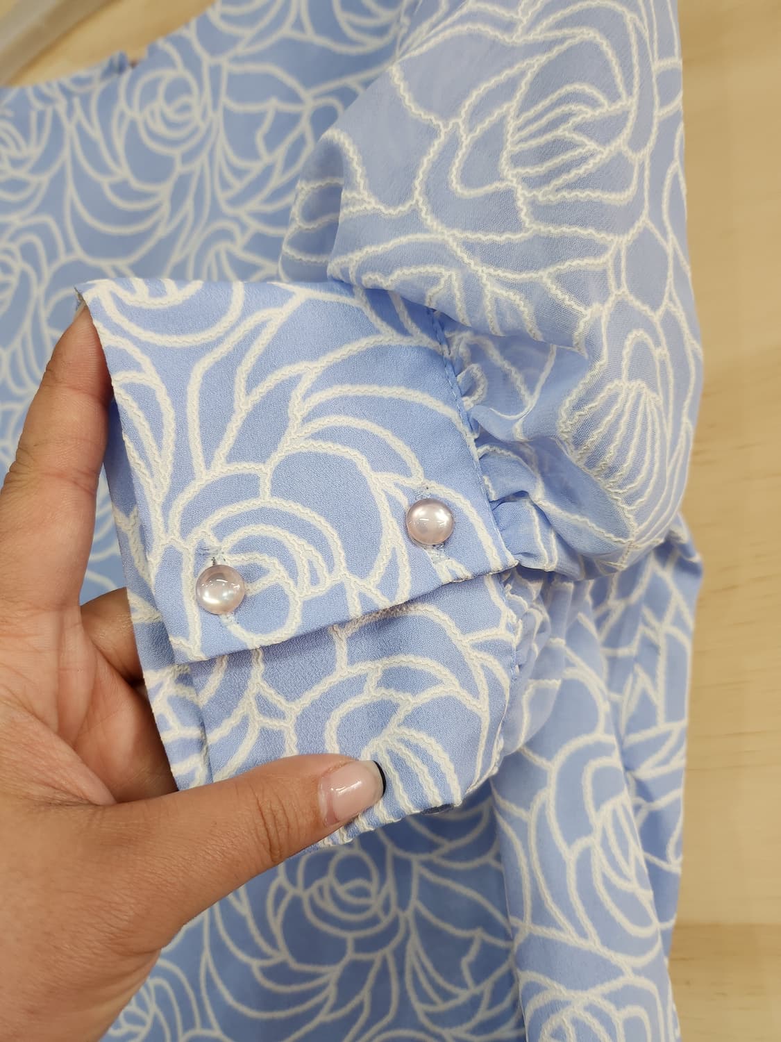 586) 장미 패턴 블라우스 상품이미지3