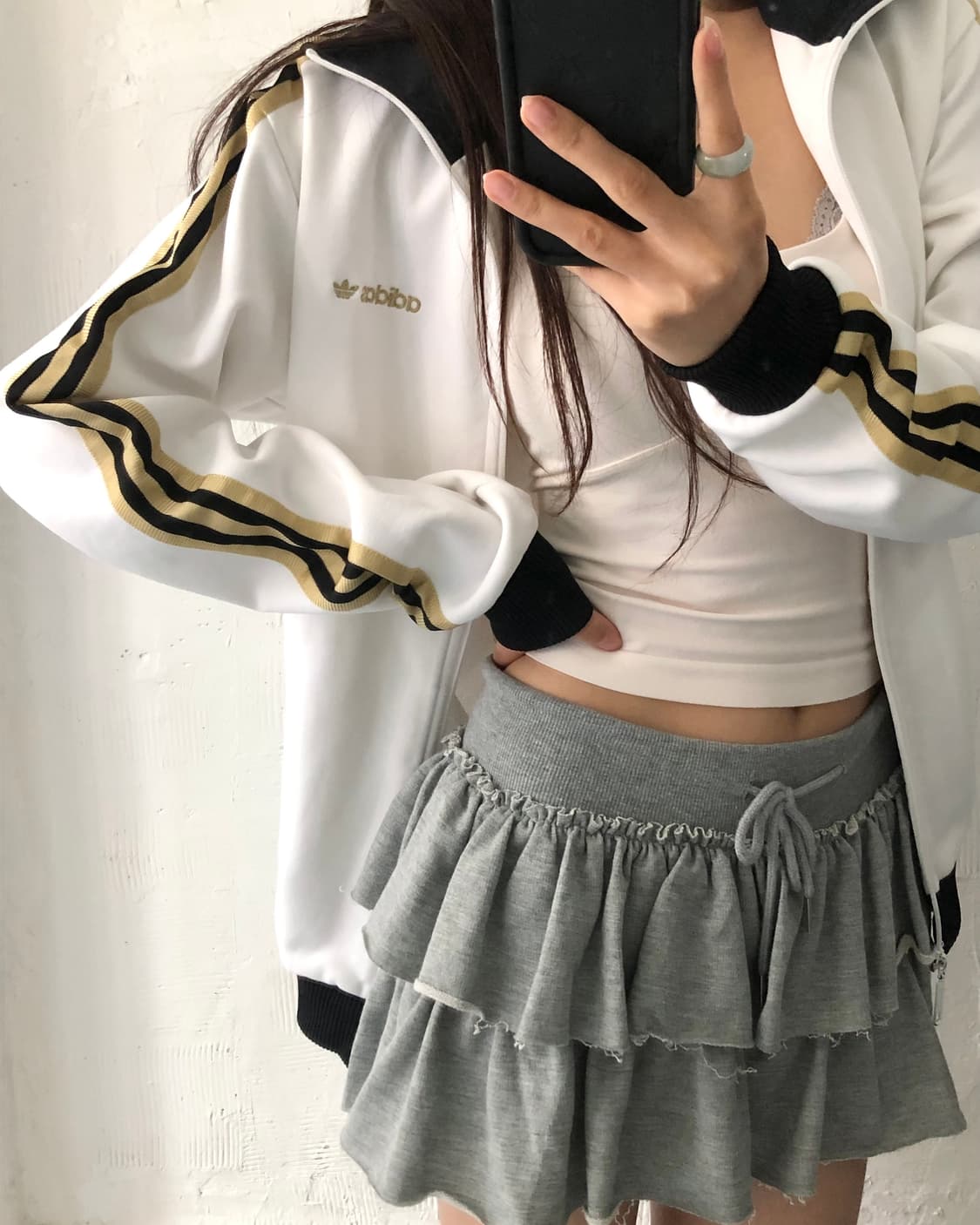 Adidas 아디다스 00’s 화이트/골드 베켄바우어 트랙탑 상품이미지2