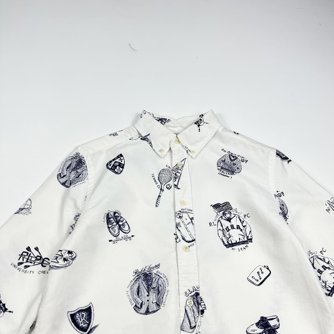 폴로 랄프로렌 걸즈 클래식 패턴 셔츠 화이트 걸즈L 상품이미지2