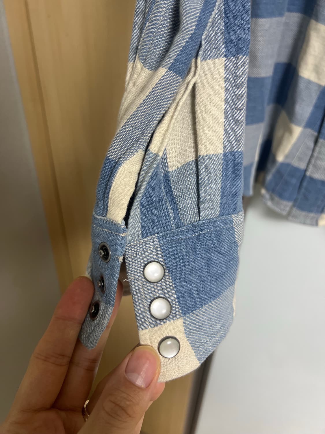 RRL 슬림핏 플래드 트윌 웨스턴셔츠 상품이미지5