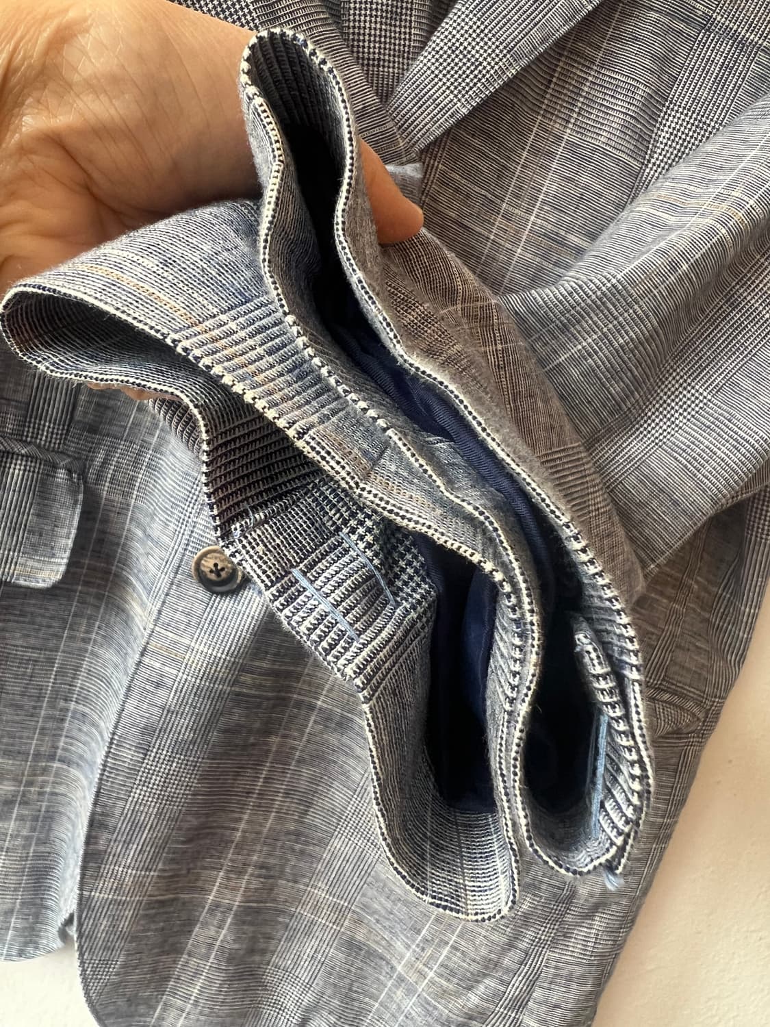 일코르소 마에스트로 남성 블루네이비 체크자켓 상품이미지6