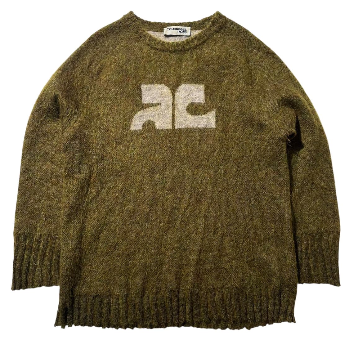 꾸레쥬 울 모헤어 라운드 니트 상품이미지1