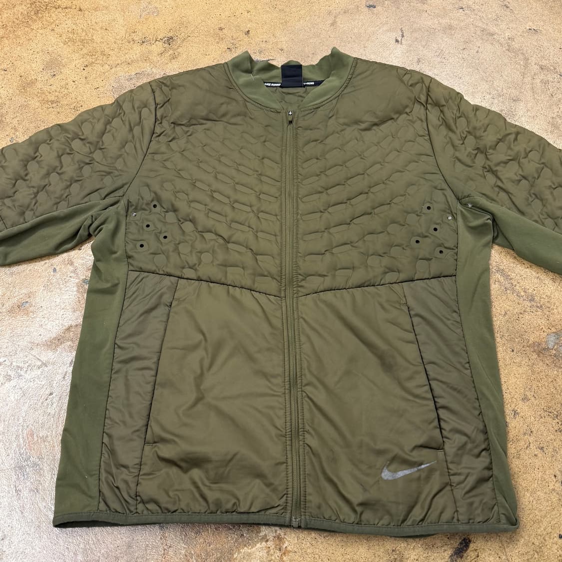 [정품/L] 나이키 카키색 퀼팅 봄버 자켓 b16 상품이미지3