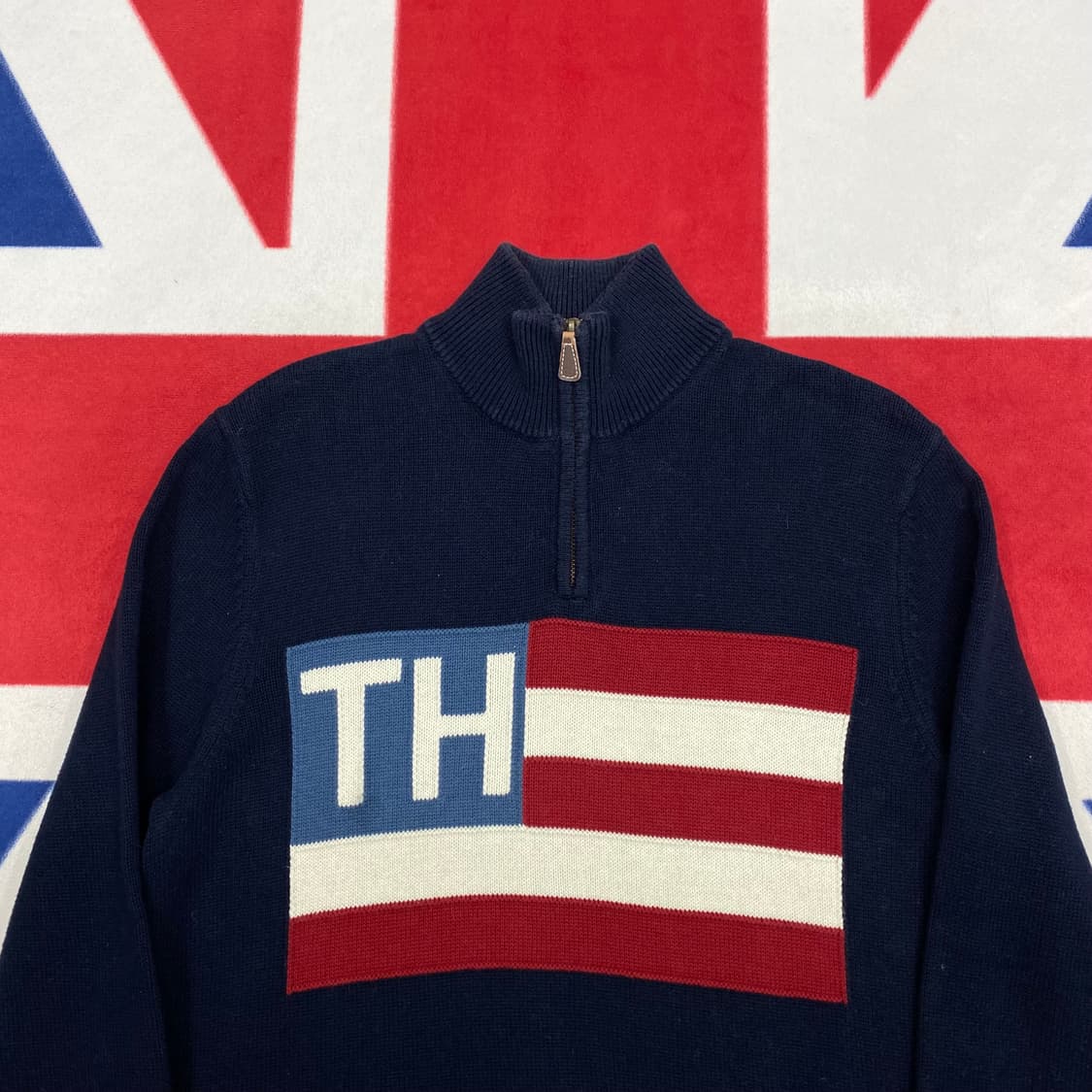 타미 성조기 반집업니트 S 상품이미지3