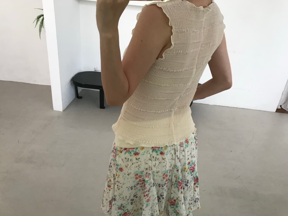 vintage pleats sleeveless 상품이미지6