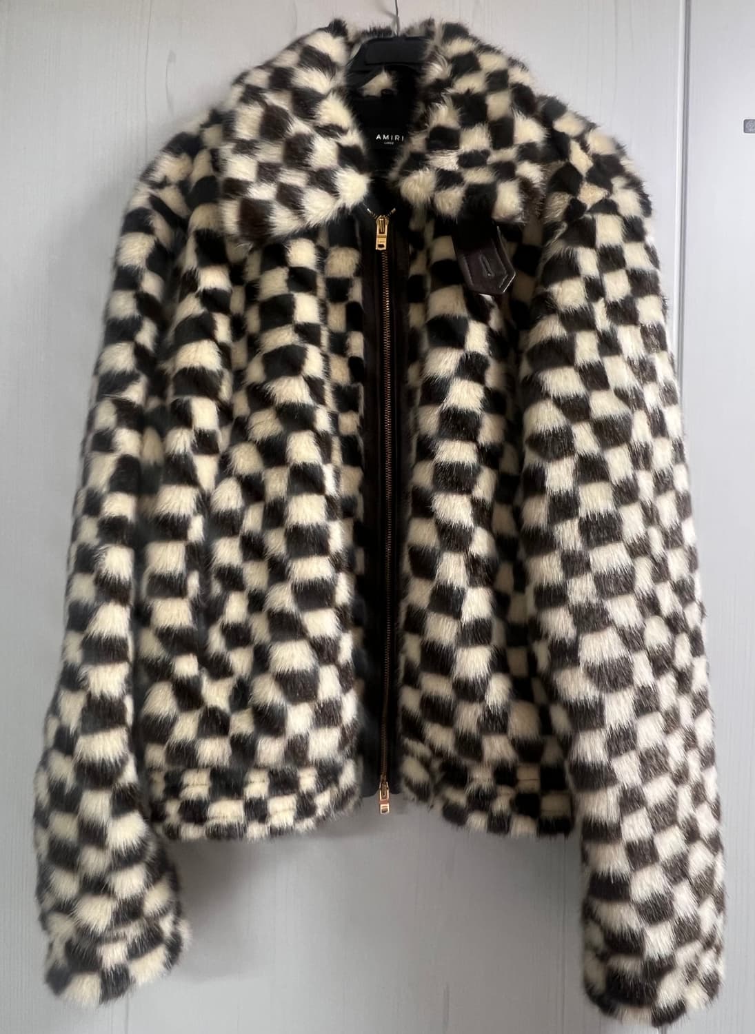 Amiri 23fw 체커드 퍼 봄버 자켓 상품이미지2