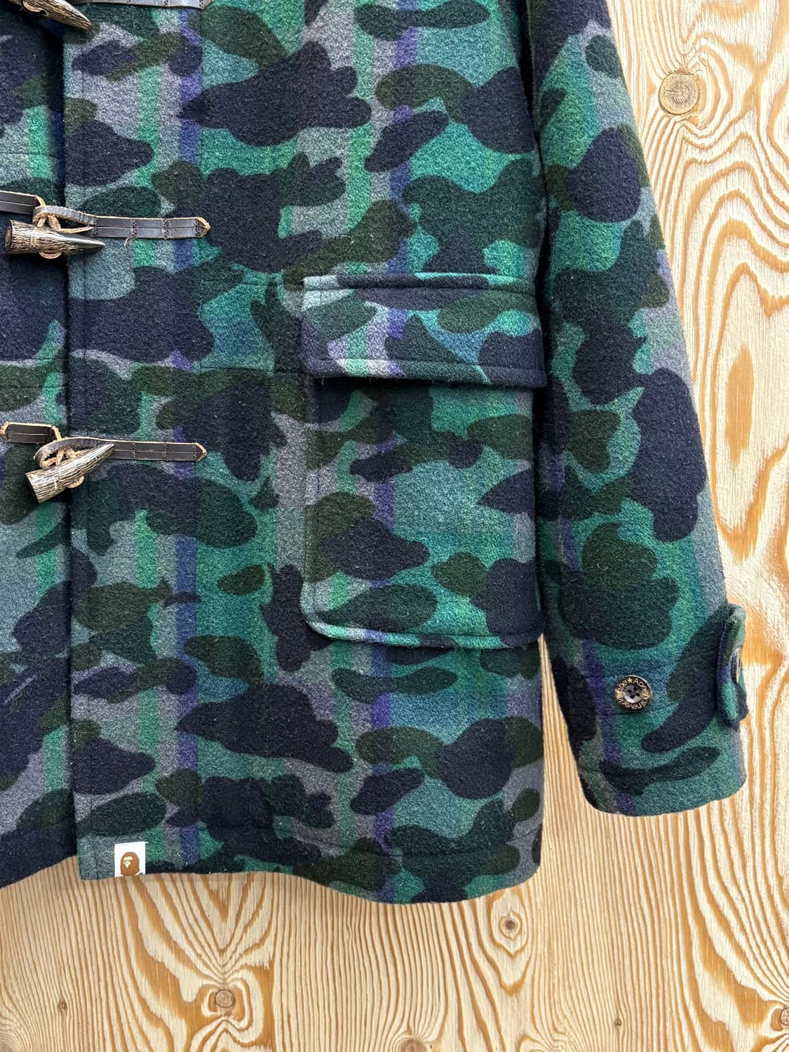 00s 베이프 녹계 더플 코트 상품이미지4