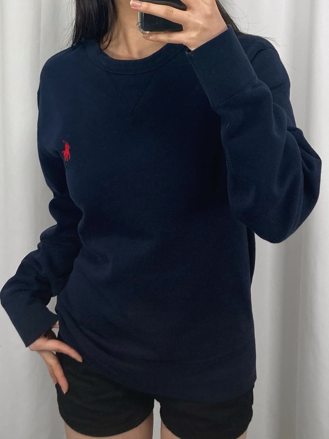 폴로 네이비 레드포니 맨투맨 상품이미지1