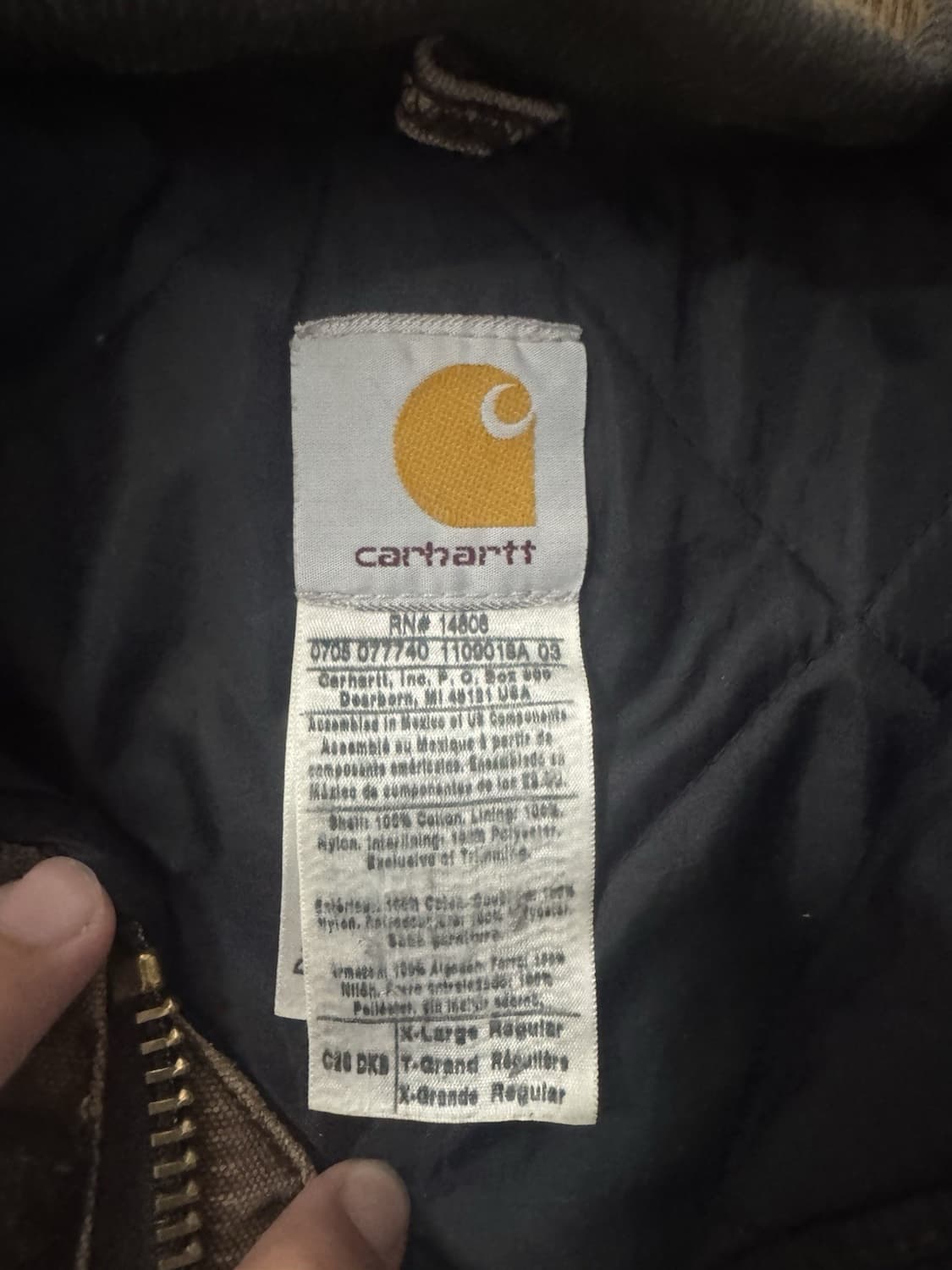 칼하트 C26 디트로이트 자켓 다크브라운 상품이미지3