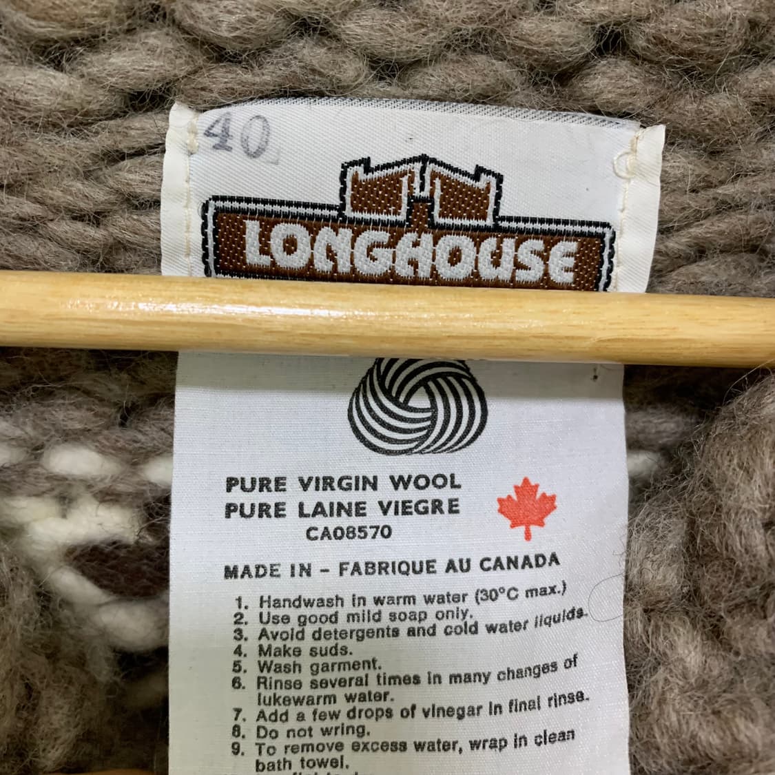 코위찬 코위챤 빈티지 패턴 니트 스웨터 집업 가디건 남녀공용 캐나타빈티지 상품이미지7