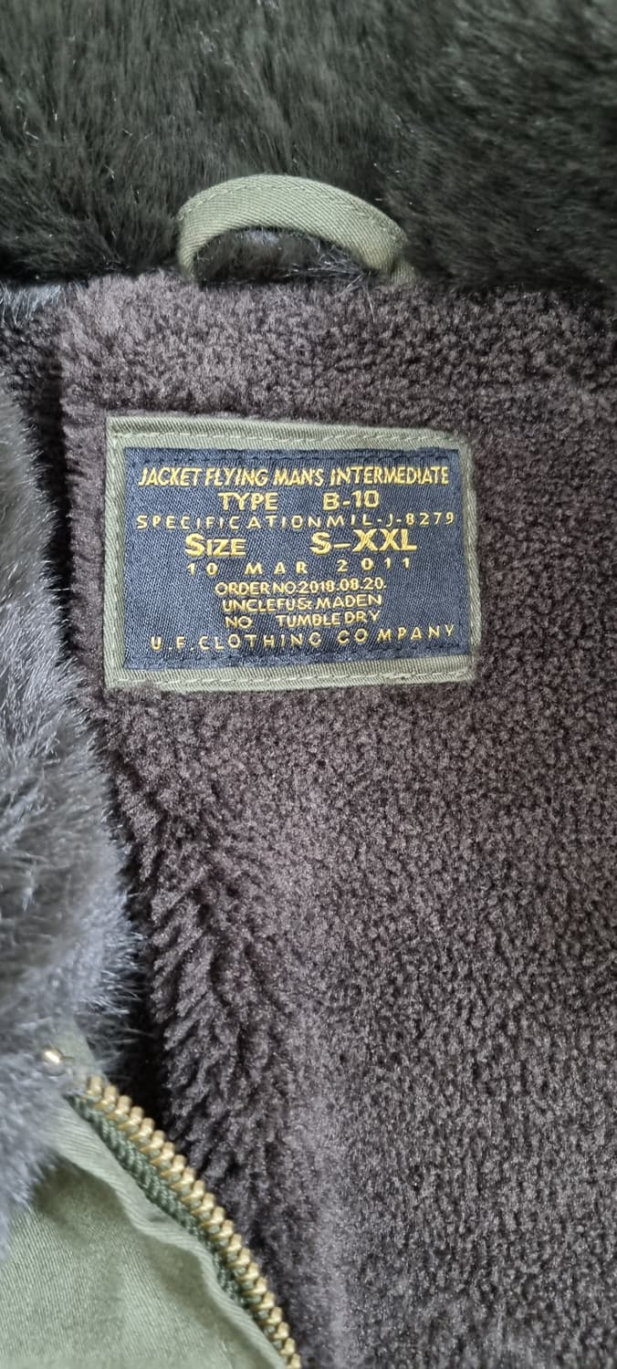 maden workwear B-10 복각 항공점퍼 XXL _ 남성 상품이미지8