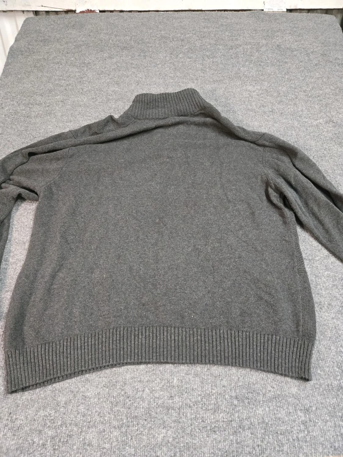 US 폴로 그레이 코튼 하프 집업 니트 스웨터  상품이미지5