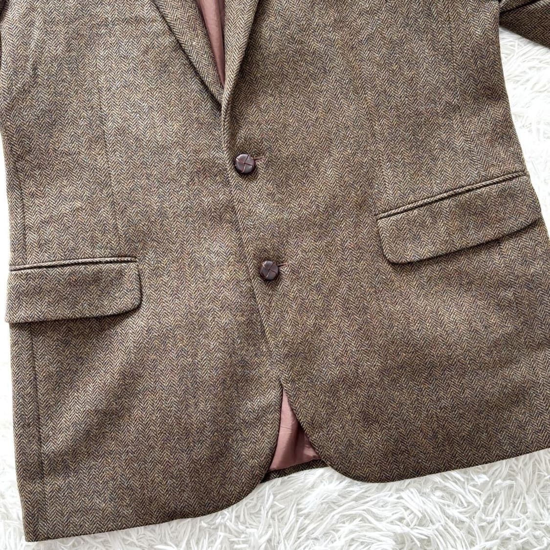 브룩스브라더스 브라운 헤링본 트위드 자켓 상품이미지6