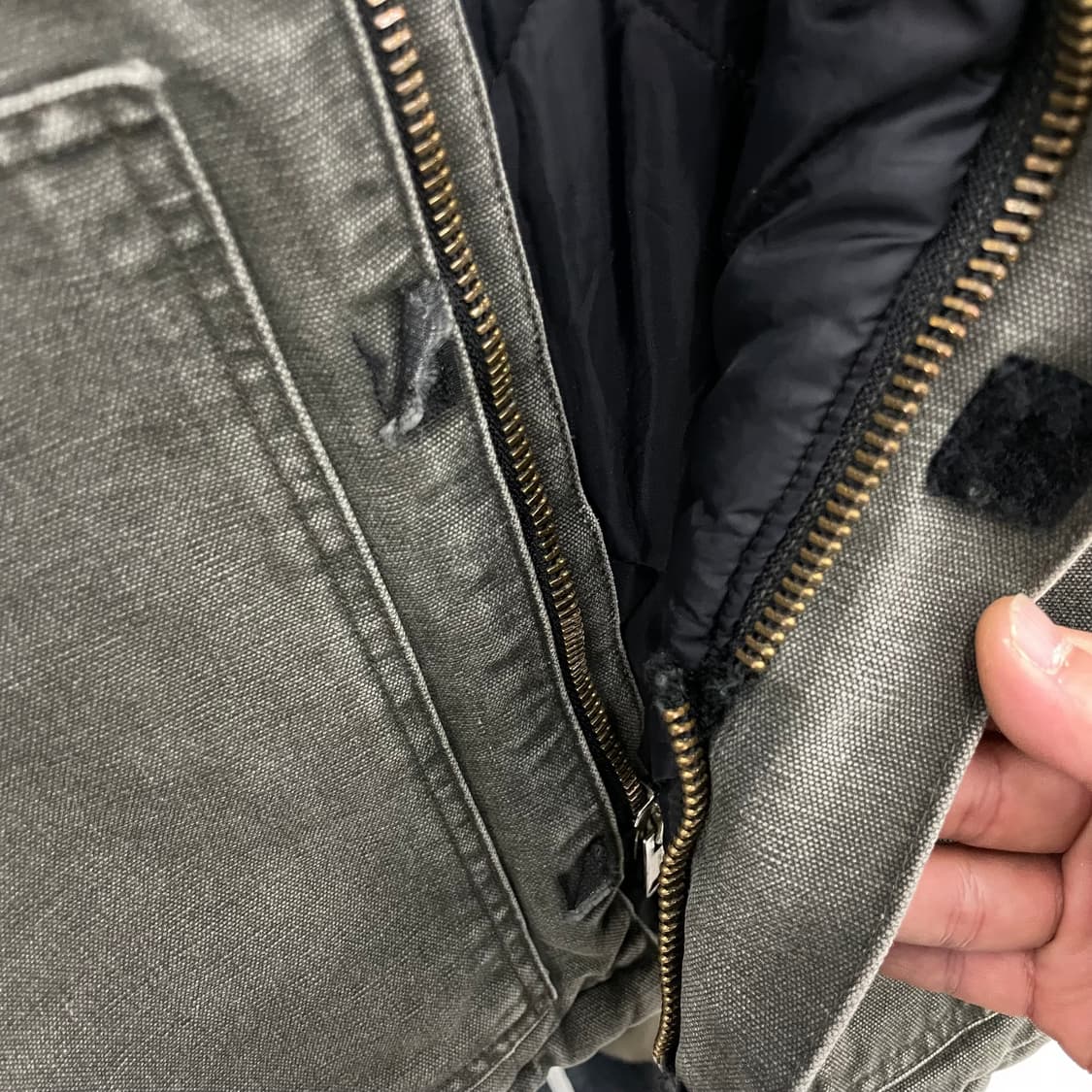 칼하트 OG J22 mos 모스그린 아크틱 빅사이즈 덕캔버스 워크자켓 상품이미지7