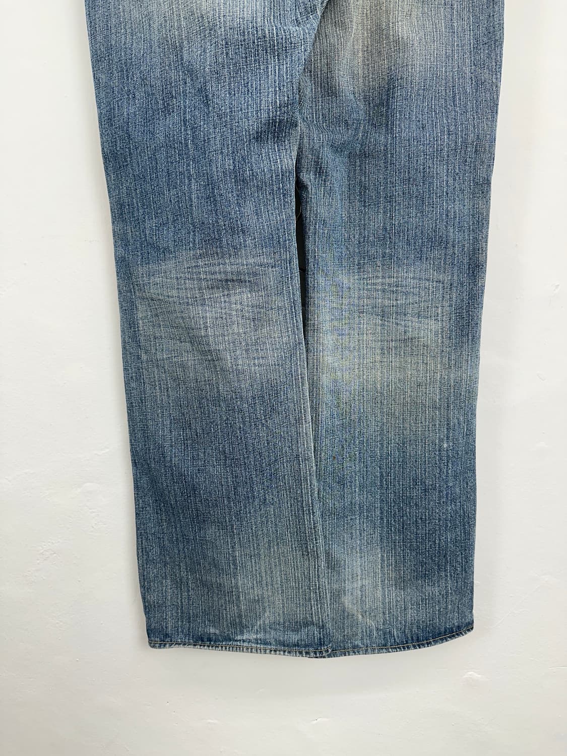 JPN Vintage Light Wash Fade Lines Denim 상품이미지10