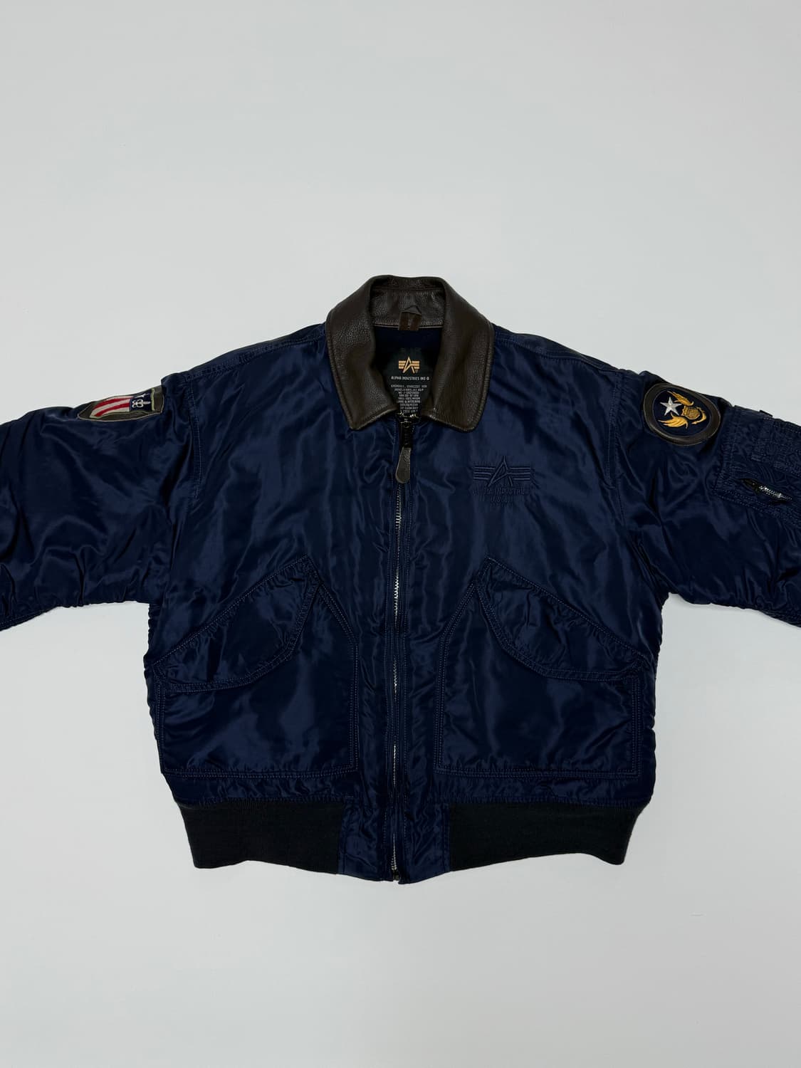 90s 알파인더스트리 CWU-45P 플라이트 ma-1 봄버 L USA 상품이미지3