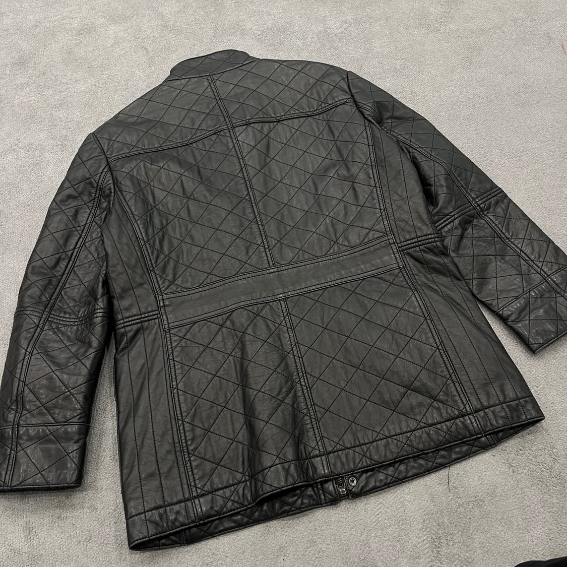 100 레노마 양가죽 퀄팅 레더 가죽 자켓 상품이미지4