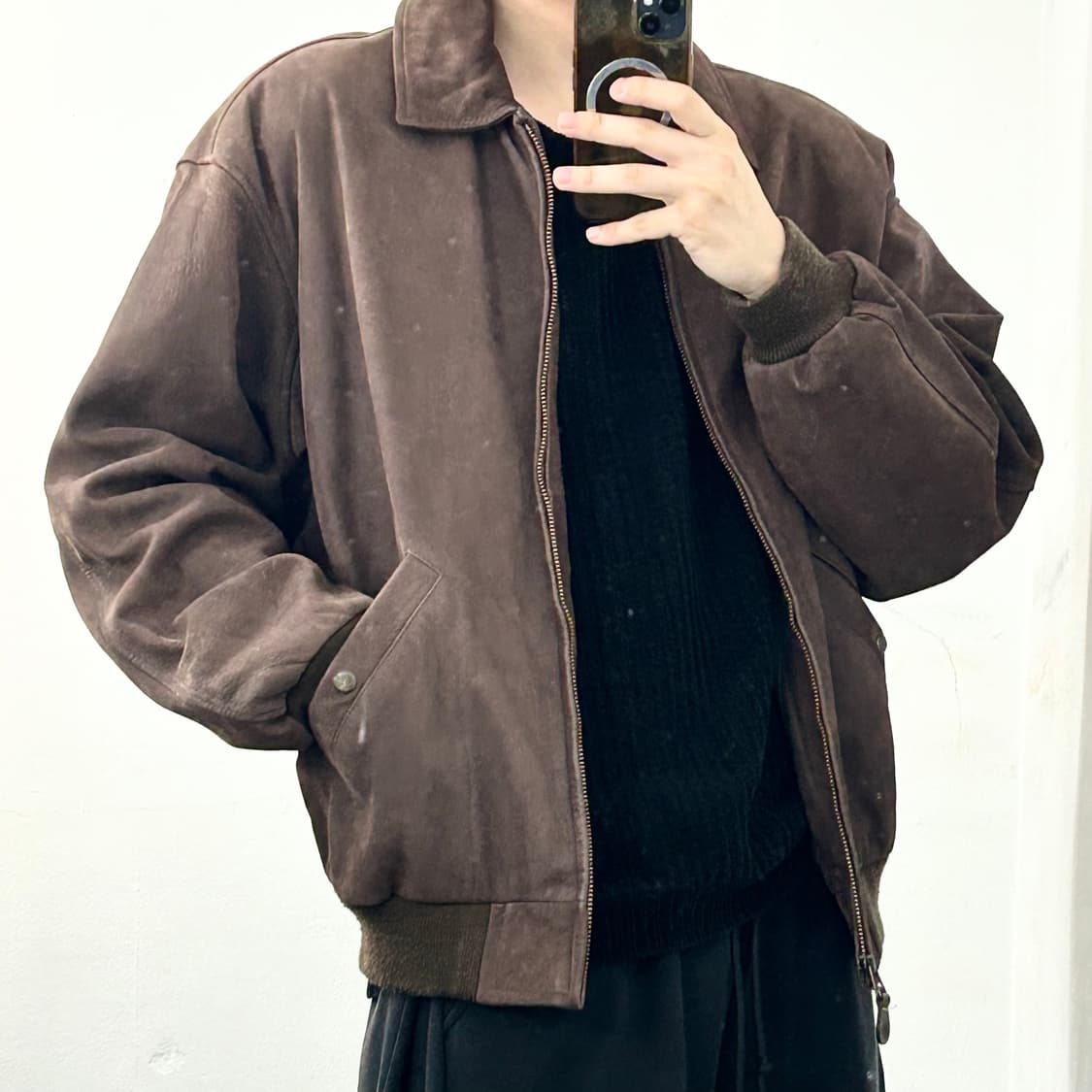 팀버랜드 시그니처 로고 소가죽 봄버 자켓 상품이미지3