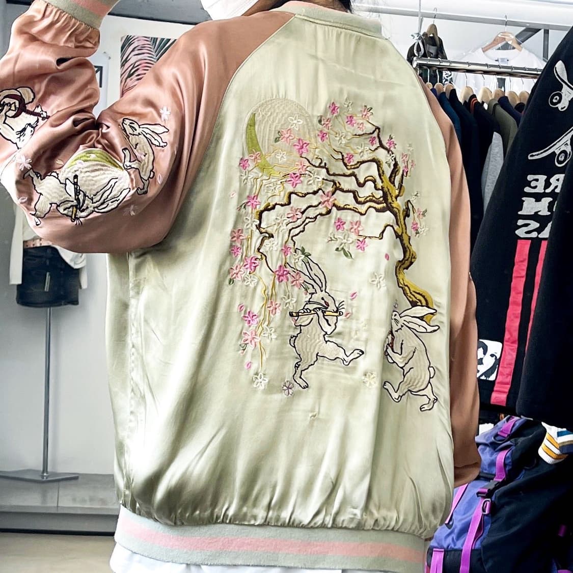 비상백려 츠키노 우사기 리버시블 사틴 수베니어 스카쟌 상품이미지4