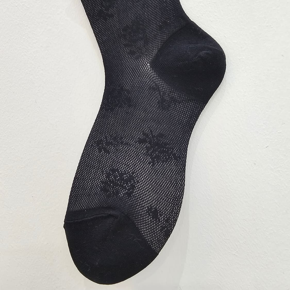 일본산 플라워 패턴 시스루 블랙 삭스 상품이미지3