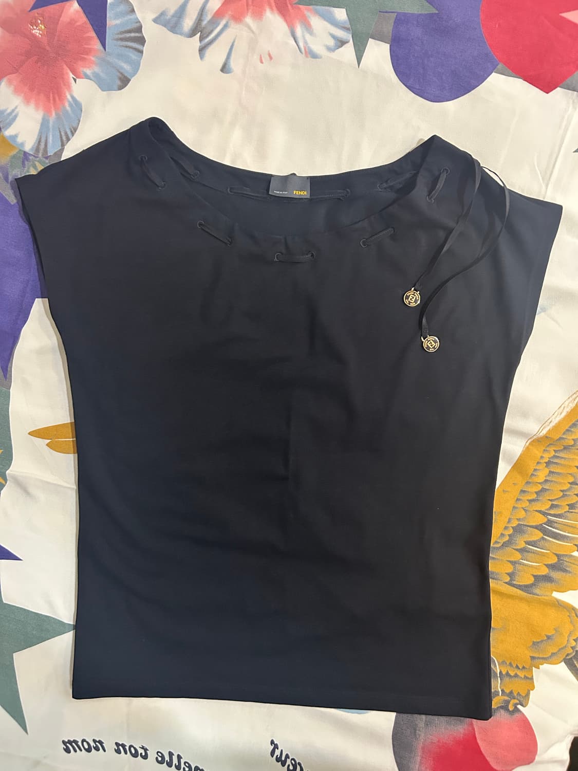 펜디 블랙 실크 탑38 상품이미지3