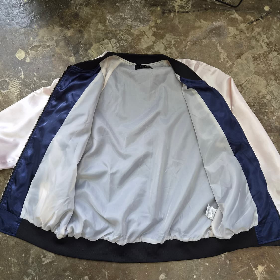 F) 무자크 클리지 자수 새틴자켓 점퍼 샤틴 자켓 스타디움자켓 상품이미지5