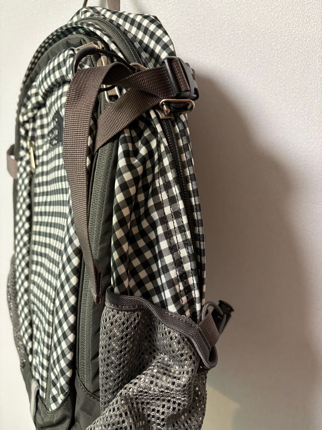 노스페이스 체크 백팩 빈티지 싱글샷 모리걸 가방 일본 도트 상품이미지3