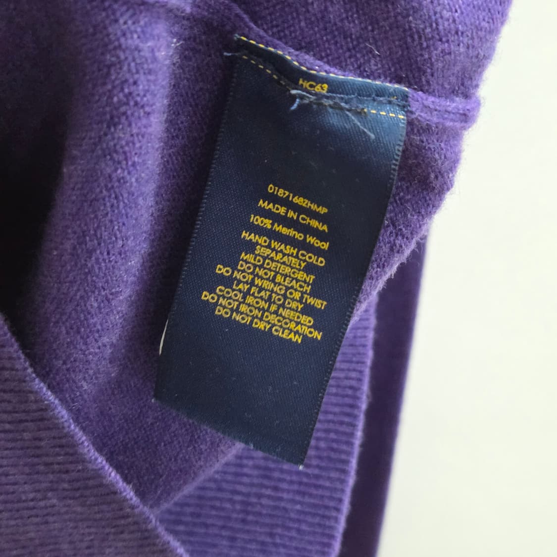 폴로랄프로렌 메리노울 풀오버 하프집업 니트 M 상품이미지4